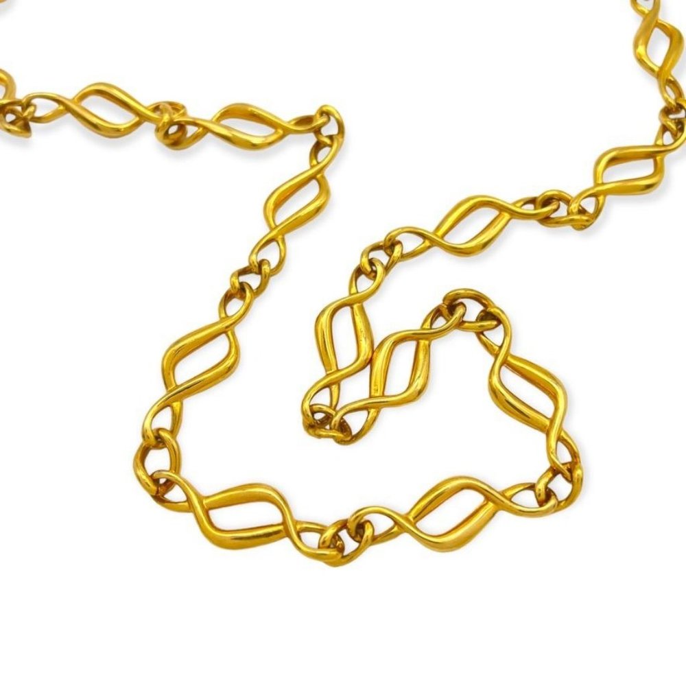 Napier Gold Twisted Link Necklace